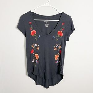 Floral Embroidered T-Shirt
